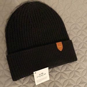 Coach Brand Black Beanie - NWT -